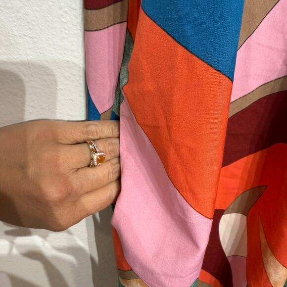 Luukse Multicolor Geometric Wide Leg Jumpsuit Sz M - Picture 5 of 12